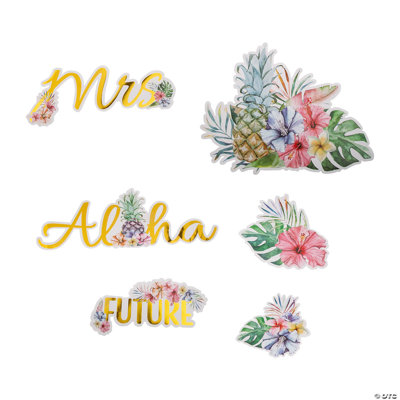 Elevated Luau Bridal Shower Wall Cutouts - 6 Pc.