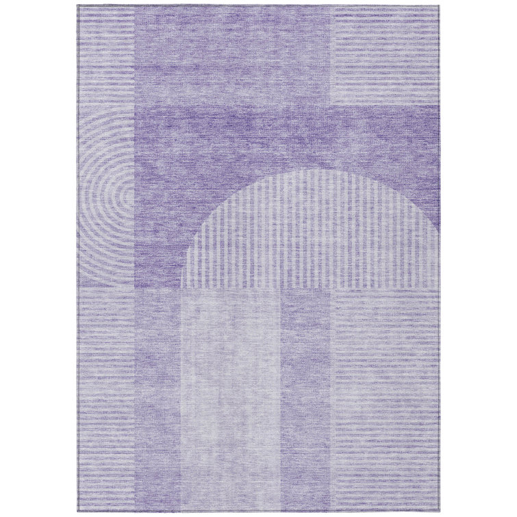 Naadiya Washable Geometric Indoor / Outdoor Rug