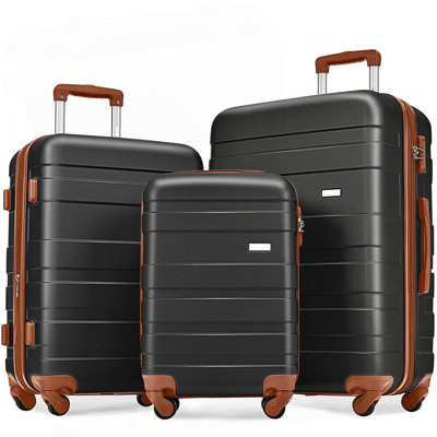 Ensembles de bagage 3 pièces en ABS rigide avec serrure TSA 20 po x 24 po x 28 po