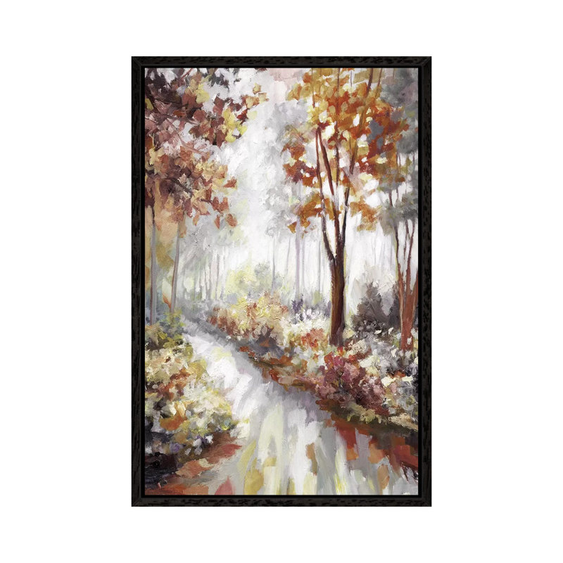 Woodland Glen by Nan - Painting on Canvas, Black Framed Canvas, 66.04 cm H x 45.72 cm W
