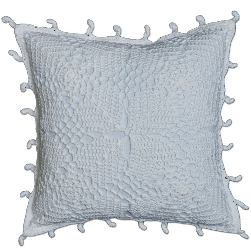  Housse de coussin Crochet Envy, blanc