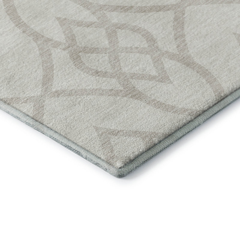 Tapis ivoire Prisco lavable à la machine de qualité supérieure, Tapis de couloir 2 pi 3 po x 7 pi 6 po