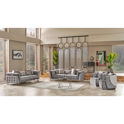 Jolit 4 - Piece Velvet Living Room Set by Arthooc