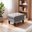 Élégant tabouret avec repose-pieds, repose-pieds capitonné avec rangement classique, tabouret avec repose-pieds dans le salon et banc à chaussures