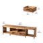 Unfinished TV Stand for TVs up to 78" with Fireplace Included