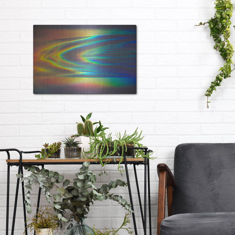 Ivy Bronx «Prism Ocean» par Luxe Portfolio, art mural en métal, H 12 po x l 16 po