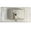 Lavabo 36 po en céramique pour salle de bain - blanc, avec trou de trop-plein, facile d'entretien, robinet pré-percé l 17,76 po x H 6,59 po x P 34,96 po