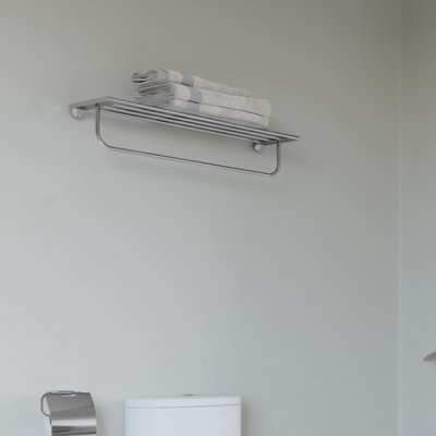 Imperia Metal Floating Shelf with Towel Bar