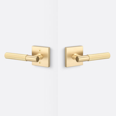 Aspra Square Passage Rosette, Knurled Grip