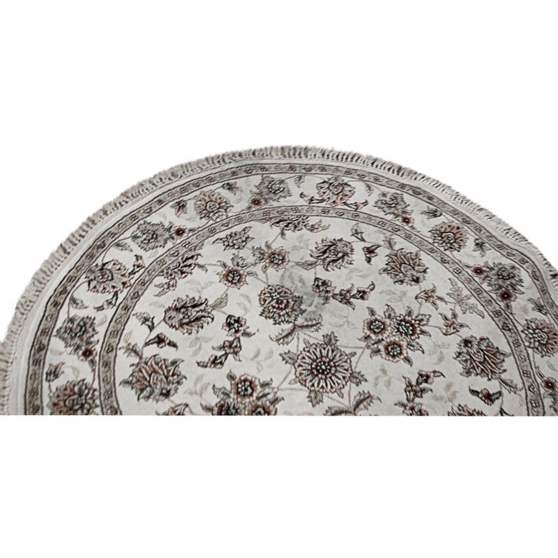 High-Quality Hand-Knotted Ivory Area Rug