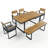 6-Piece Outdoor Dining Set, Acacia Wood-273813396