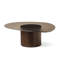 Mushroom Pedestal Coffee Table with Wooden Base-1146170795