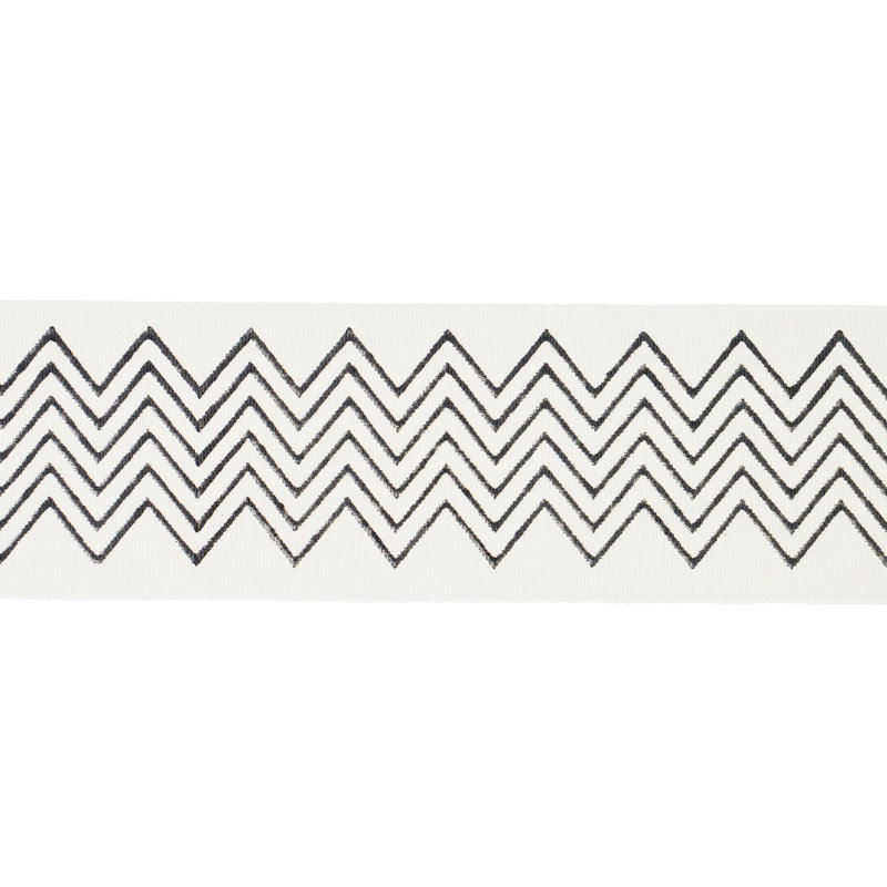 Leora Hand Blocked Tape Narrow, Charcoal