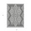Tapis extérieur lavable à motif géométrique gris et ivoire 10 pi x 14 pi