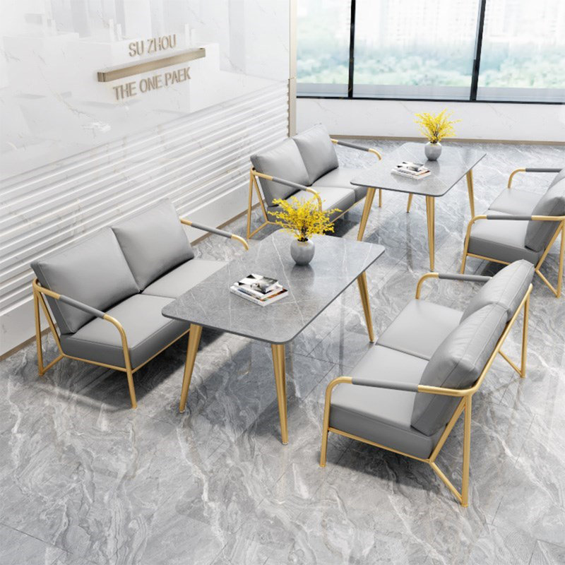 Banc rembourré en similicuir Modern Light Luxury