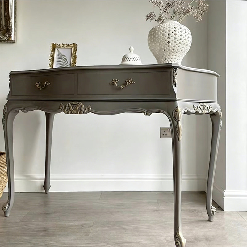 Console américaine en bois massif sculpté, H 33,4 po x l 47,2 po x P 21,6 po