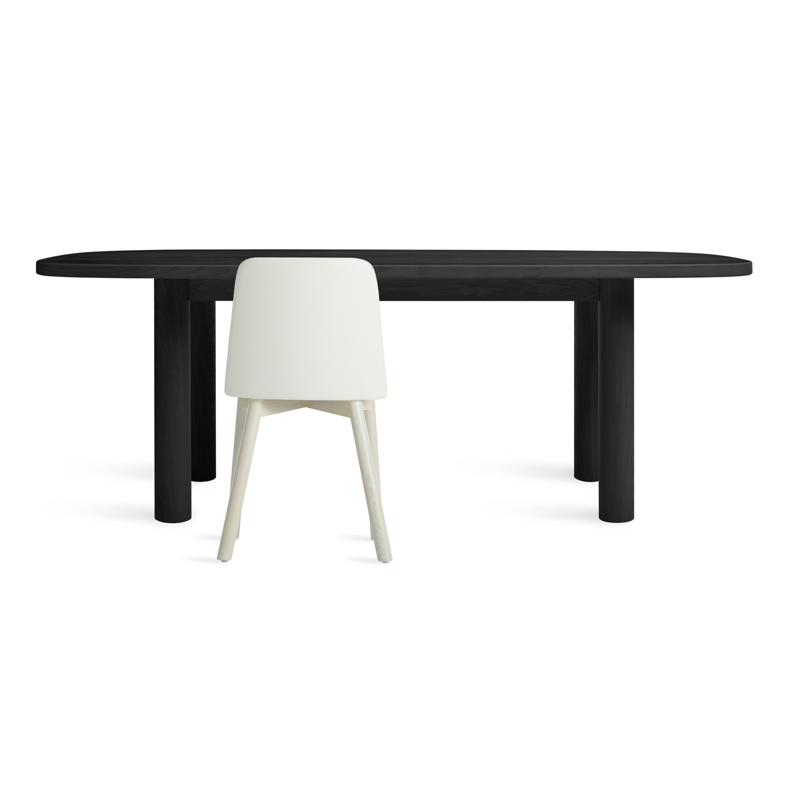 Good Times Oval Dining Table, Black Ash, 38" W x 82" L