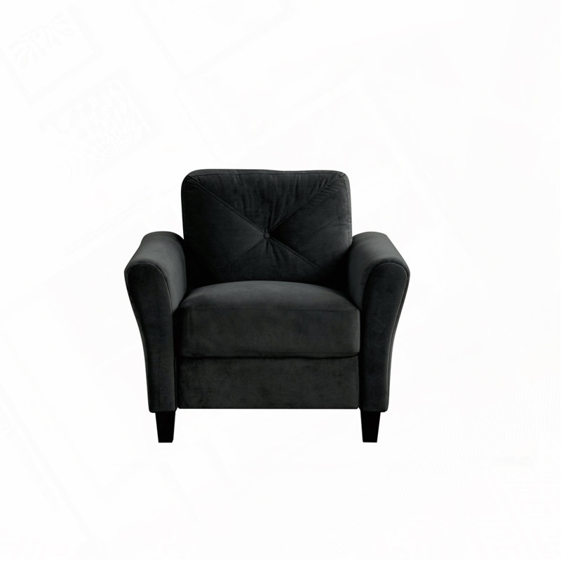Fauteuil d'appoint en velours, Noir