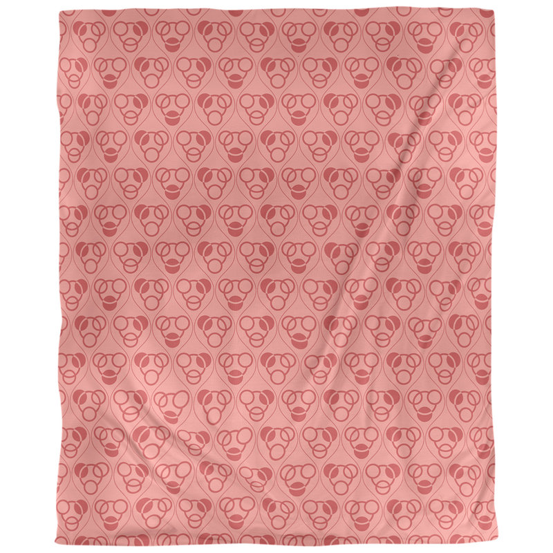 Tissu de cercles et d’ondulations, Rouge, L 56 po x l 36 po, Polyester filé