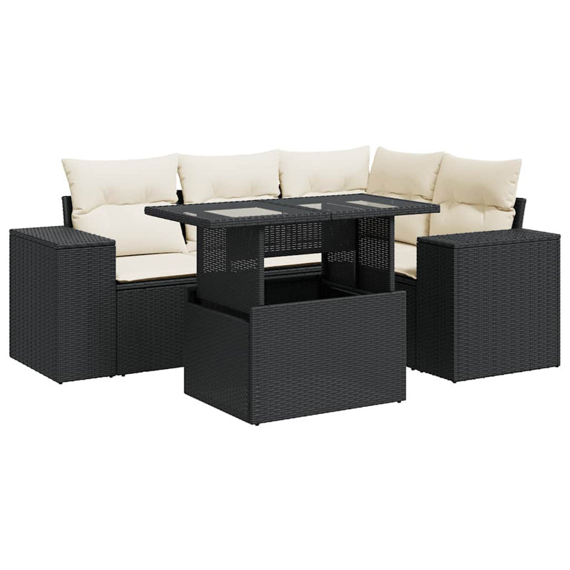 Ensemble de canapé de jardin Vidaxl - noir