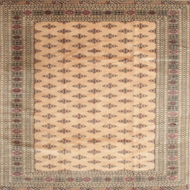 Tapis beige/gris traditionnel Digrazia, Rond 5 pi