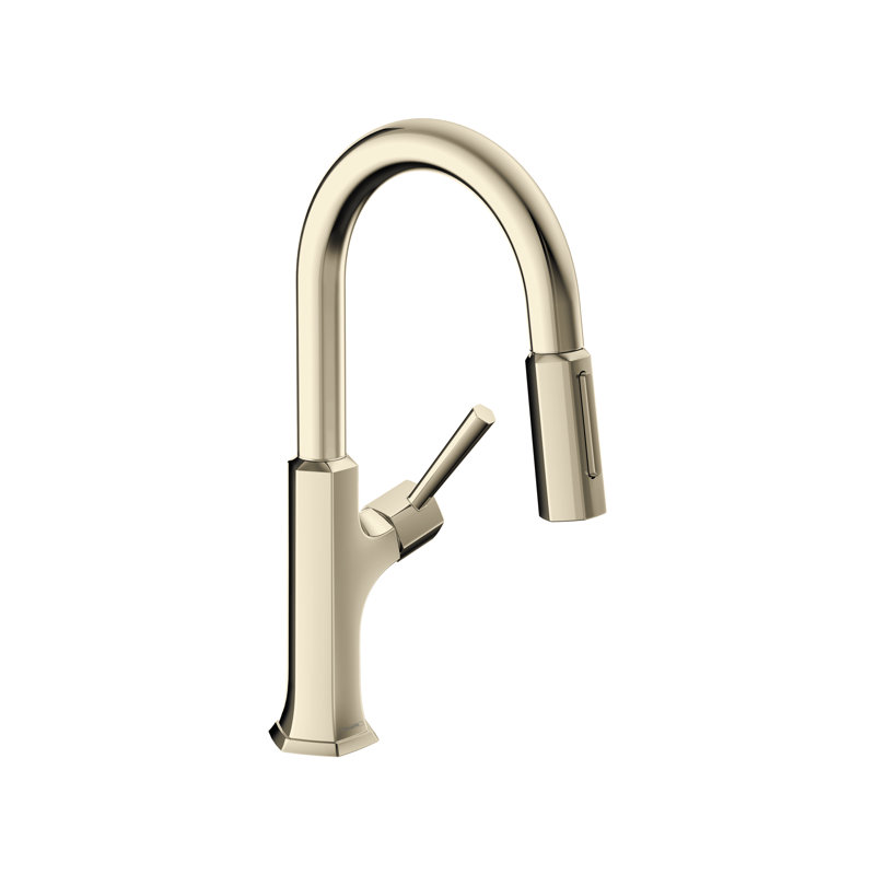 Locarno Single Handle Kitchen Faucet, Polished Nickel
