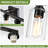 31.1 in. 5-Light Matte Black Dimmable Bathroom Vanity Light with Clear Glass Shades-59132989-59132984