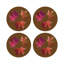 Autumn Leaves Vegan Leather Round Pebble Placemat-140084551