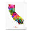 « california map », reproduction d’impression sur toile tendue-15822255