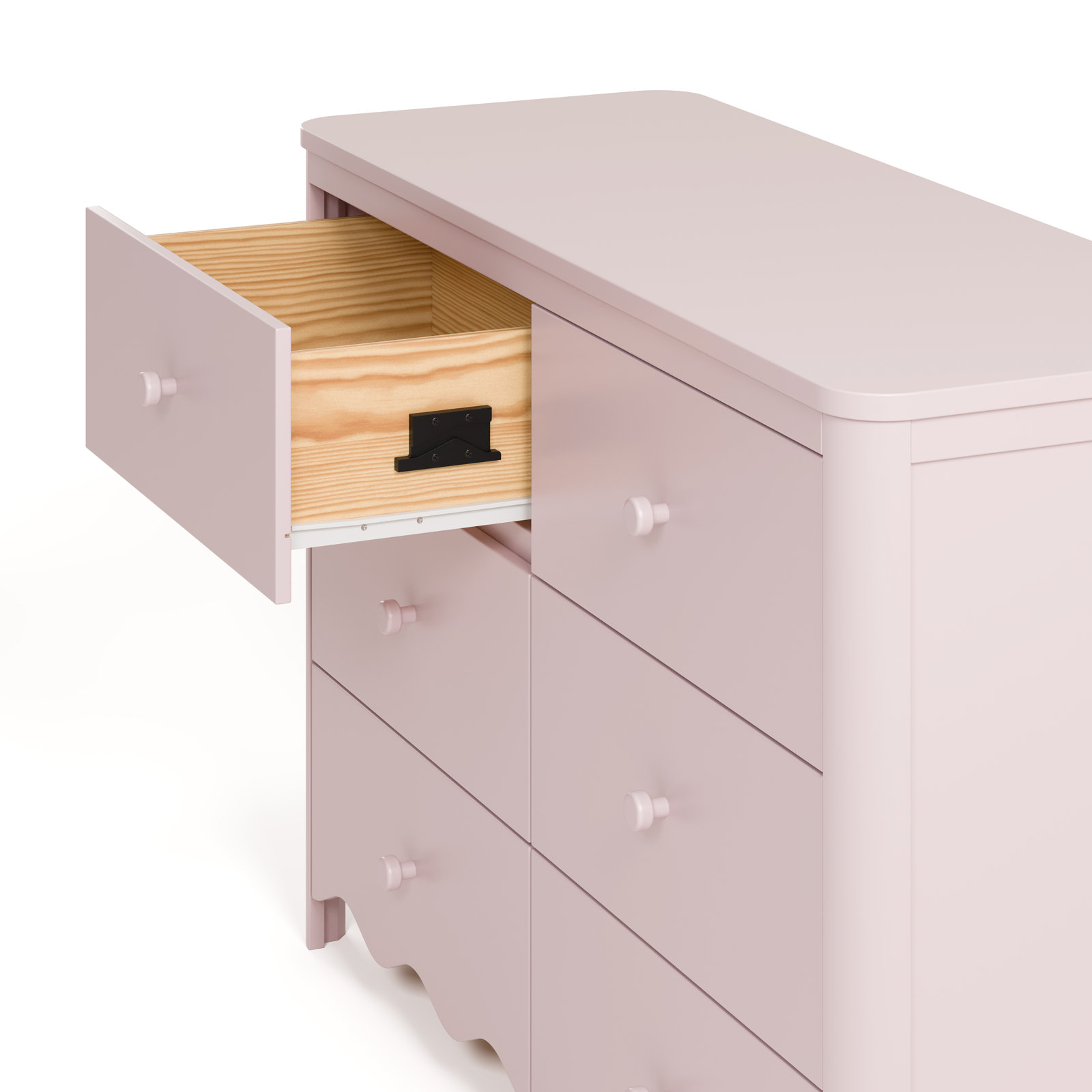 Casablanca 6-Drawer Double Dresser, Blush