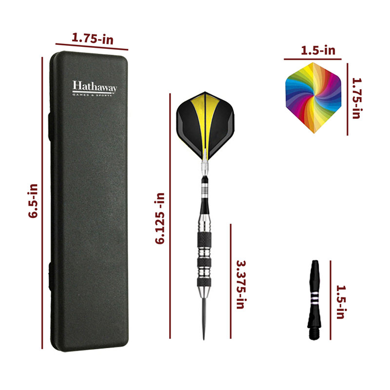 Tempest Steel Tip Darts with Aluminum Shafts Set