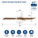 42 In. Smart Indoor Wood  Ceiling Fan With 3-colours Led Light And Dimmer And Dc Reversible And App/wall Switch/remote