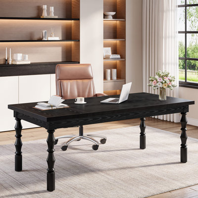 Bureau de direction 62,2 po, grand bureau d'ordinateur, poste de travail pour table d'écriture