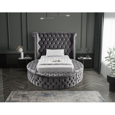 Dorgan Upholstered Wingback Bed