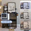  Oversized Touch Sliding Led Mirror For Small 29.2-inch Nightstand Dresser
