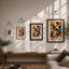 Pinwheel Grid Geometric - Framed Print-1342423007-1342422994