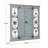 Alvardo Beige Wooden Scroll Window Shutter Home Wall Decor with Metal Scrollwork Relief, 40" x 2" x 40"