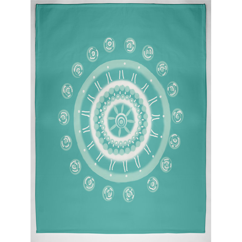 Schumaker Plain Weave / Muslin Throw Blanket, Teal