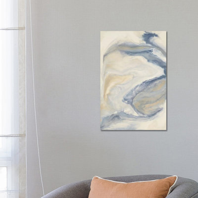 Untitled Neutral Blue by Corrie LaVelle - Wrapped Canvas Painting