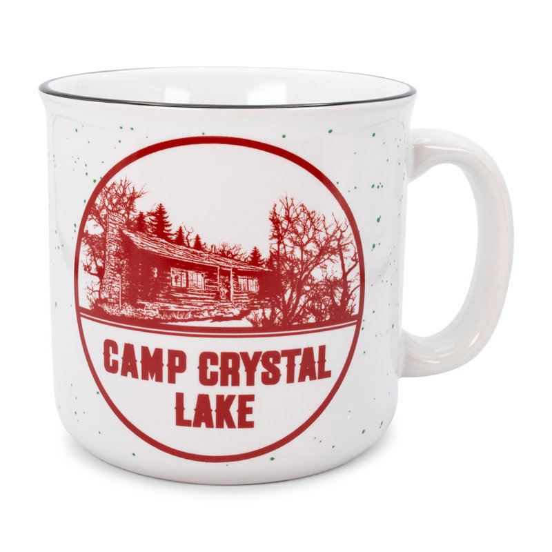 Tasse de camping en céramique «The Vendred 13» de Crystal Lake | Peut contenir 20 onces