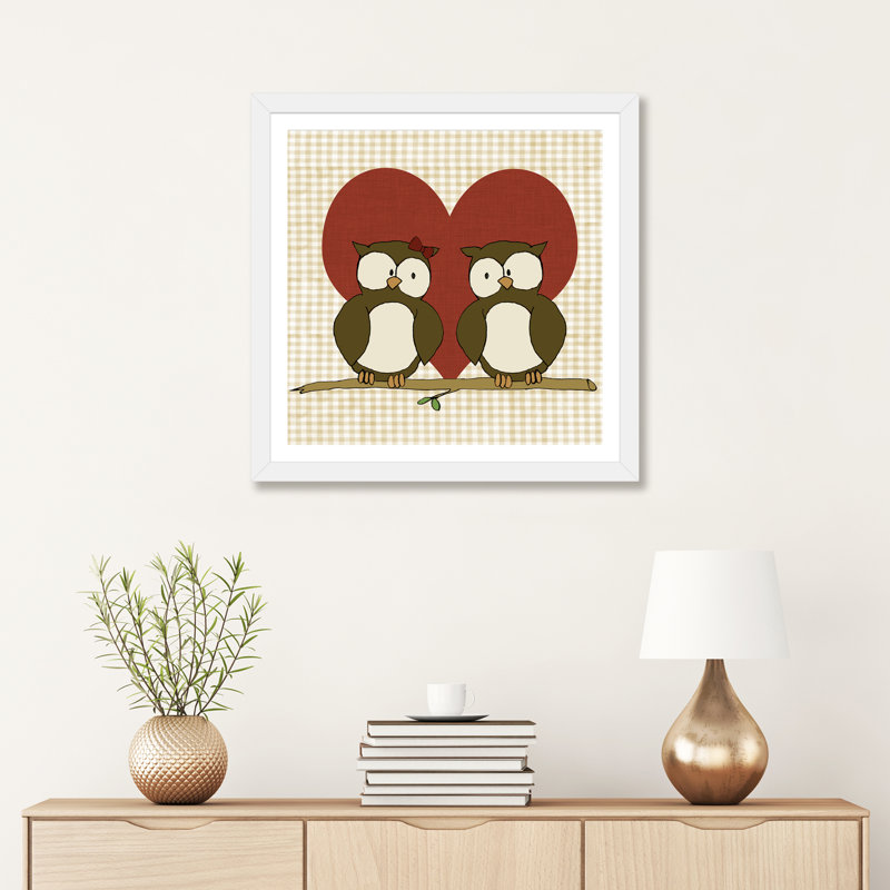«You & Me IV» par Pam Ilosky - impression d'art graphique, H 24 po x l 24 po x p 1 po, Blanc, Papier encadré blanc