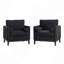 Fauteuil d'appoint de 35,4 po de style campagne moderne avec pattes, fauteuil de lecture à base de bois et canapé avec deux traversins pour les bureaux et les salons, Boucle.-711070941-711070942