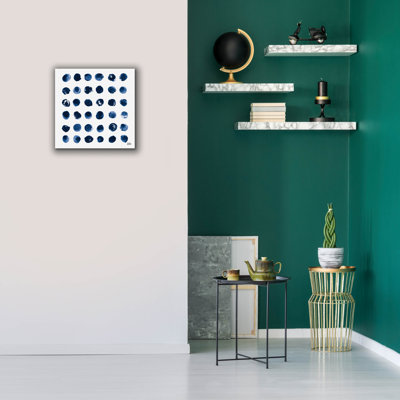 'Markmaking Blue Sq 1' by Melissa Averinos Canvas Wall Art