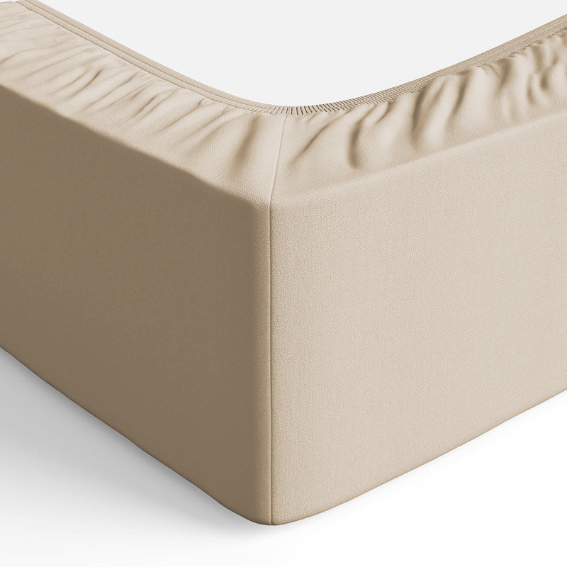 Merituuli 200 TC Microfiber 25cm Deep Fitted Sheets, Beige, Super King (6')
