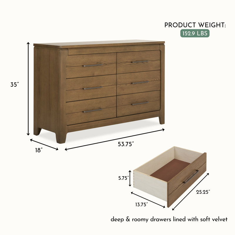 Oakley Double Dresser, Hickory