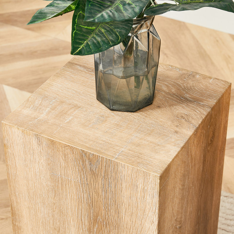 Table basse moderne en bois aggloméré avec texture de couleur bois clair lisse | Idée de cadeau