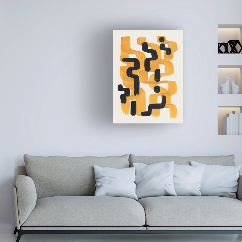 Ejaaz Haniff  Mustard Wiggle No2 Canvas Art