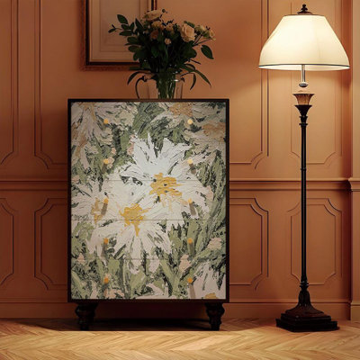 Commode à cinq tiroirs French Vintage Floral