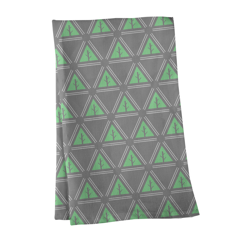 Theo Nath Tea Towel Kitchen Towel, Green/White/Gray, Cotton Twill