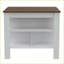 Îlot de cuisine & amp; Ensemble de garde-manger 2 pièces en bois manufacturé moderne 9 tablettes 2 portes blanc Noyer brun | Blanc | Panneau de fibres à densité moyenne